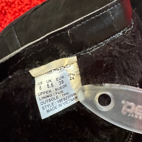 Don Ed Hardy Suede/Fur boots 2013 US8 EUR39 - Picture 10 of 16